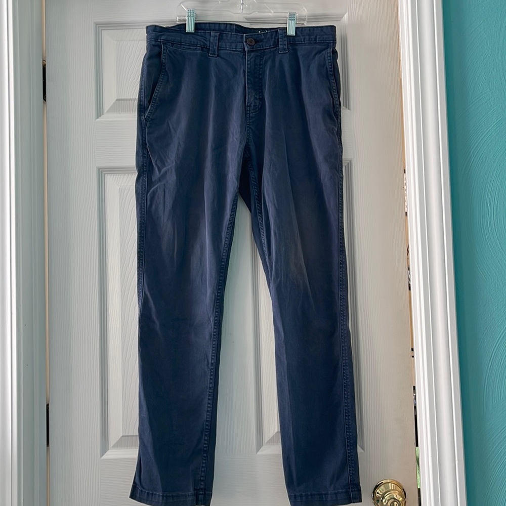Men’s George Slim Straight 32x30 Casual Blue Chino Pants